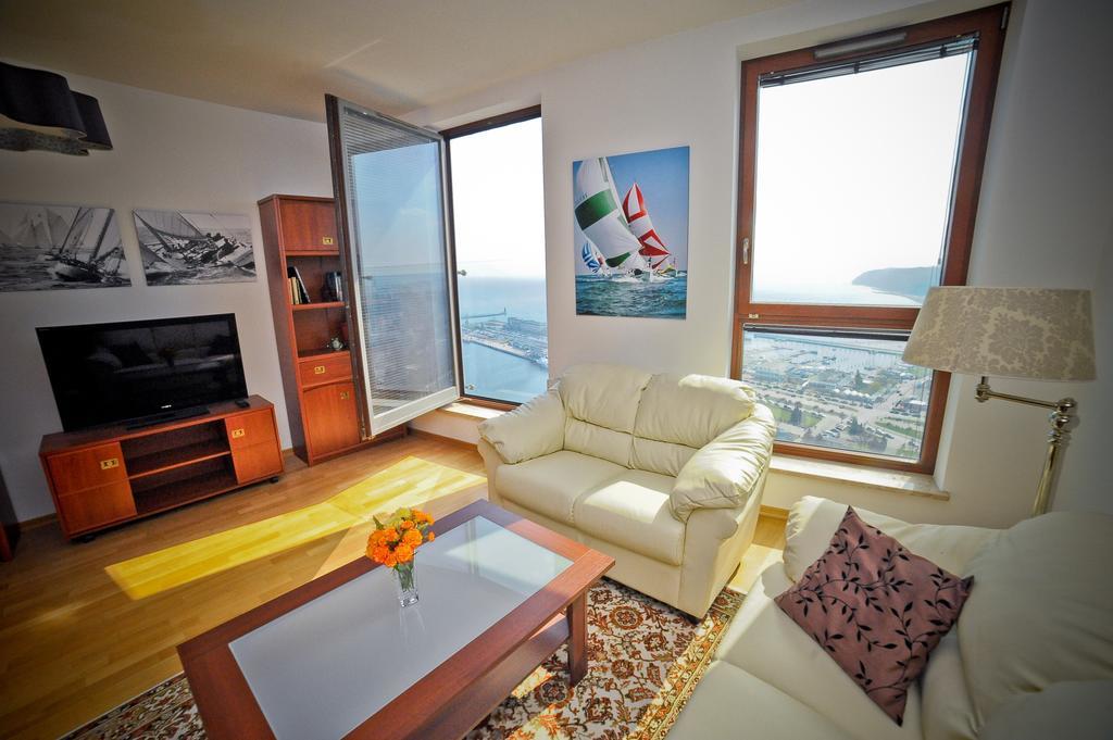 Apartamento Luxury Rockefeller - Sea Towers Gdynia Habitación foto